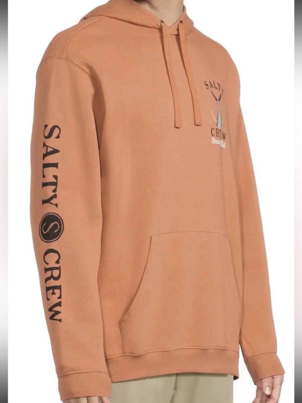 Salty Crew Men's Crewneck Hoodie in Clay/Copper Small